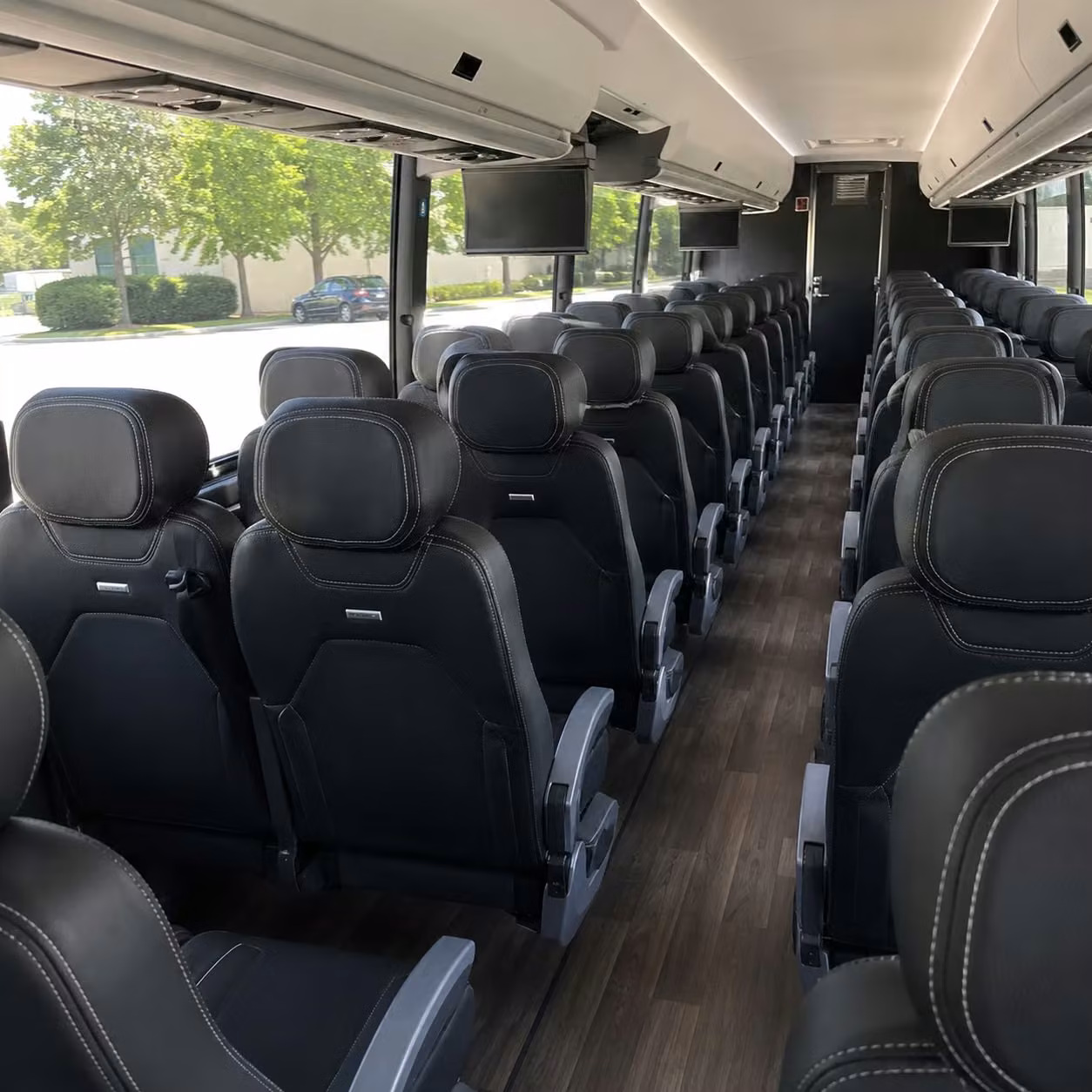 56 passenger charter bus interior