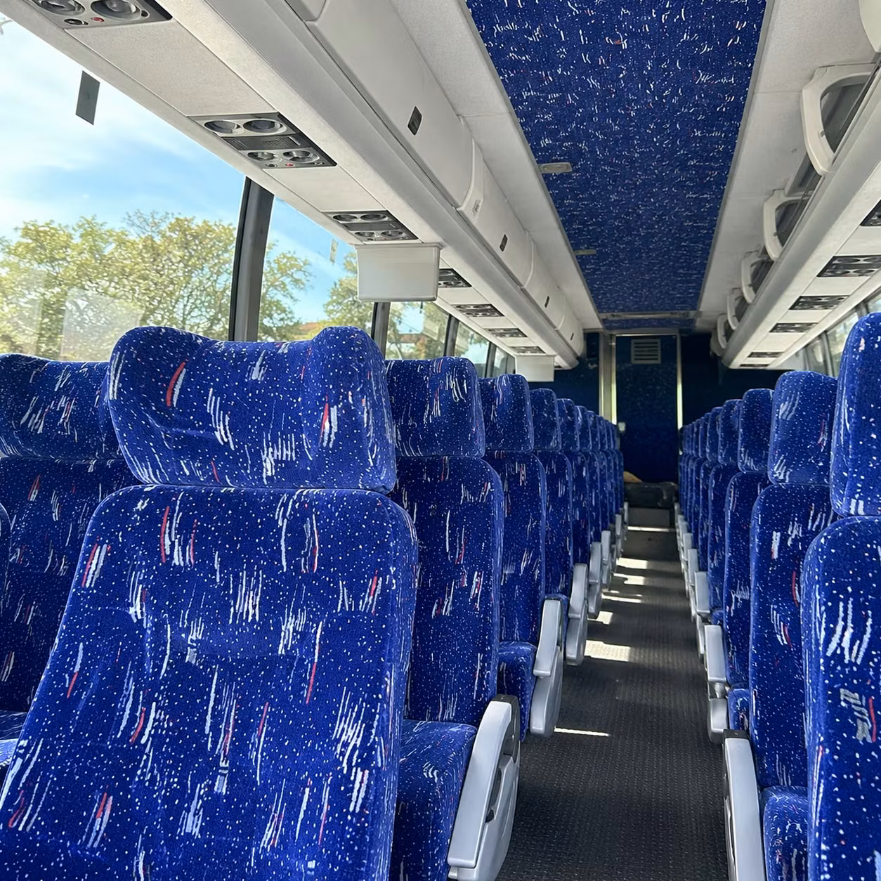 bellevue charter bus interior